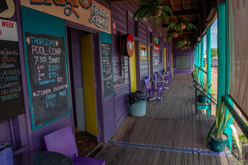 The Purple Pub verandah