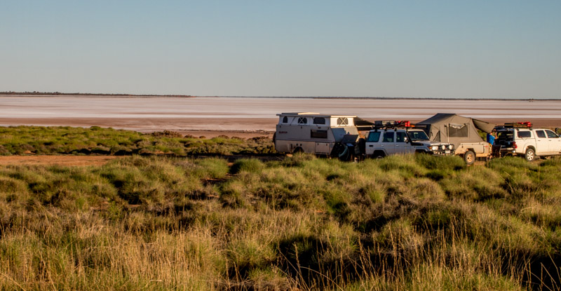 Camped on Lake Dora West of Punmu